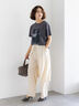 ラップスカートレイヤードストレートパンツ《2025Autumn catalog item》（ベージュ/ブラウン）｜Te chichi（テチチ）通販