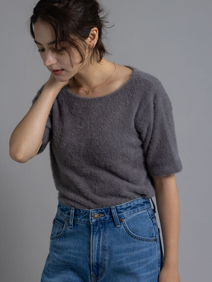 ライトフェザーニット《2025Autumn catalog item》（モカ/ブルー）｜Te chichi（テチチ）通販