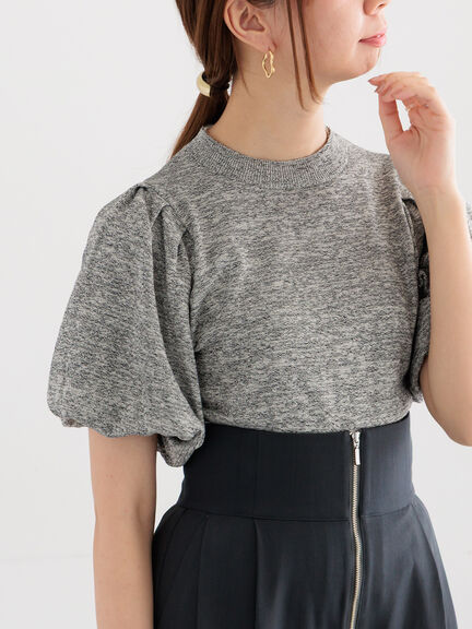 超美品COGTHEBIGSMOKE グレー ニット バルーンスリーブ 01_001-432.jpg