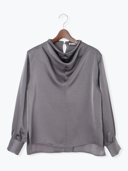 ドレープネックブラウス《2025Autumn catalog vol.2 item》（オフホワイト/グレー/ブルー）｜Te chichi（テチチ）通販