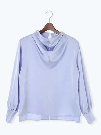 ドレープネックブラウス《2025Autumn catalog vol.2 item》（オフホワイト/グレー/ブルー）｜Te chichi（テチチ）通販