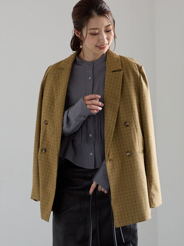 セール】 ダブルブレストジャケット(セットアップ可)《2025Autumn
