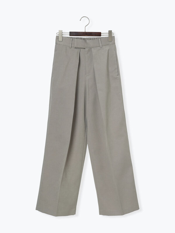 テラもち シャイニーワイドスラックス（グレー/ブラック/ボトムス/パンツ