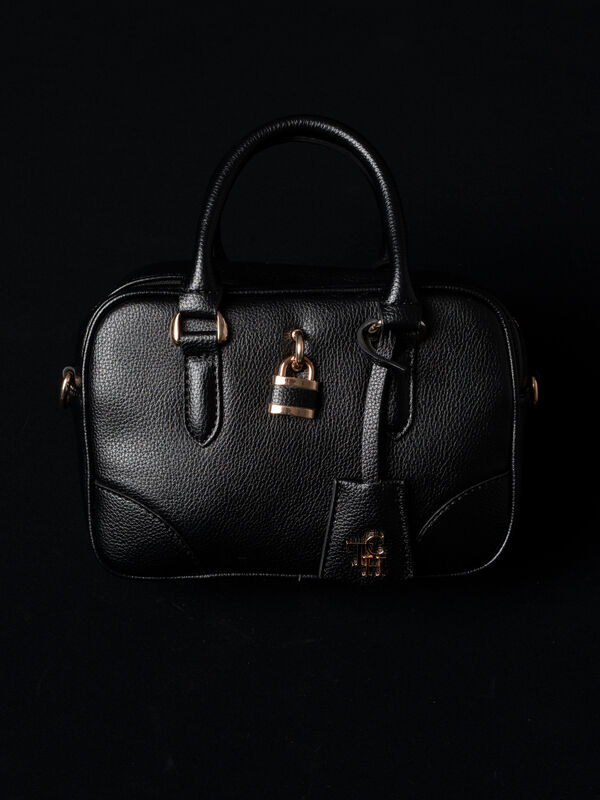 キーチャームミニボストン（ブラック/モカ/バッグ/バッグ・ポーチ