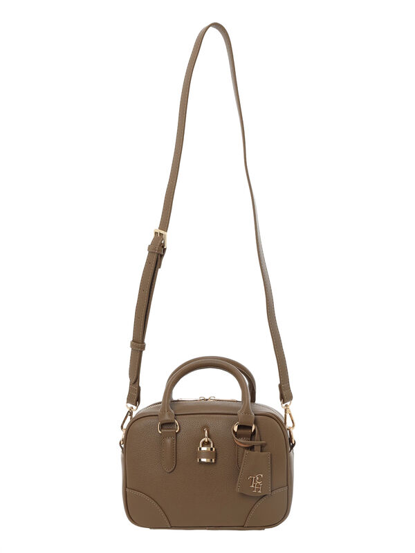 ノベルティ　ミニポーチ　ミニバッグ　ボストン　チャーム FRAY I.D（フレイアイディー）の「ハートポーチチャーム付ミニボストン