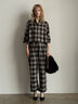 チェックスラックス（セットアップ可）《2025Autumn catalog item》（ブラック/ブラウン）｜Te chichi（テチチ）通販
