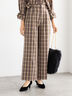 チェックスラックス（セットアップ可）《2025Autumn catalog item》（ブラウン）｜Te chichi（テチチ）通販