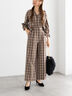 チェックスラックス（セットアップ可）《2025Autumn catalog item》（ブラック/ブラウン）｜Te chichi（テチチ）通販