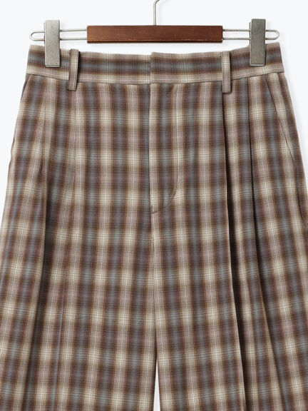 チェックスラックス（セットアップ可）《2025Autumn catalog item》（ブラック/ブラウン）｜Te chichi（テチチ）通販