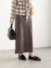 ベロアナロースカート《2025Autumn catalog vol.2 item》(グレー/ピンク/ネイビー)|Te chichi(テチチ)通販