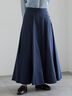 サイドボタンピーチフレアスカート(ネイビー)|Te chichi(テチチ)通販
