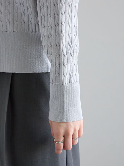 ミニケーブル刺繍Vネックカーディガン（グレー/ブラック/レッド）｜Te chichi（テチチ）通販