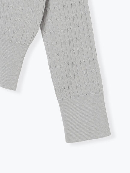 ミニケーブル刺繍Vネックカーディガン（グレー/ブラック/レッド）｜Te chichi（テチチ）通販