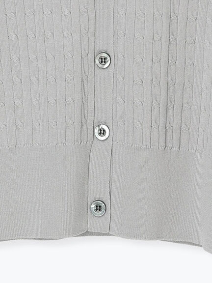 ミニケーブル刺繍Vネックカーディガン（グレー/ブラック/レッド）｜Te chichi（テチチ）通販