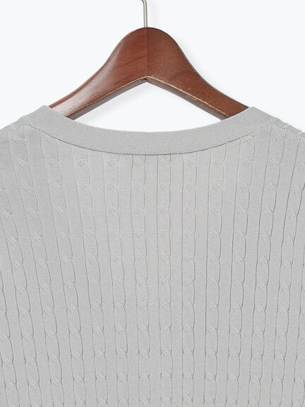 ミニケーブル刺繍Vネックカーディガン（グレー/ブラック/レッド）｜Te chichi（テチチ）通販