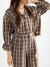 チェックショートシャツ（セットアップ可）《2025Autumn catalog item》（ブラック/ブラウン）｜Te chichi（テチチ）通販
