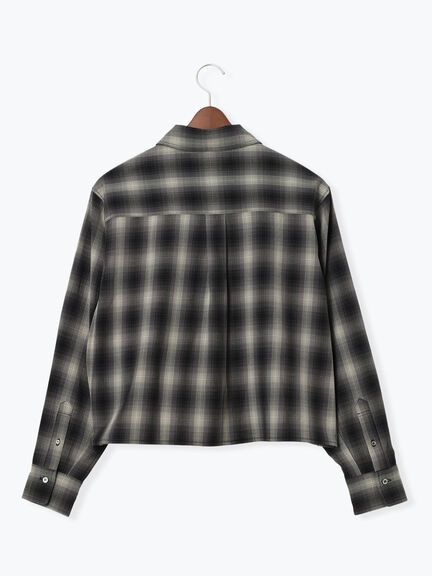 チェックショートシャツ（セットアップ可）《2025Autumn catalog item》（ブラック/ブラウン）｜Te chichi（テチチ）通販