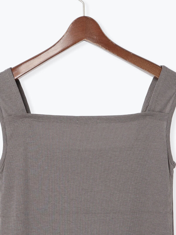 シアー切替タンクトップ（グレー/ブラック/クリーム/トップス/タンク