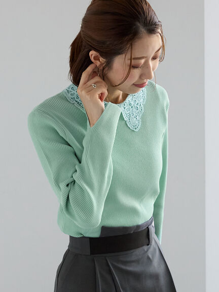 HIIT×Clubhausグリーン セーター Lサイズ HIIT×Clubhausグリーン セーター Lサイズ