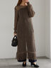 フリンジメッシュニットワンピース《2025Autumn catalog vol.2 item》(オフホワイト/モカ)|Te chichi(テチチ)通販