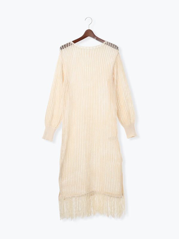 セール】 フリンジメッシュニットワンピース《2025Autumn catalog vol