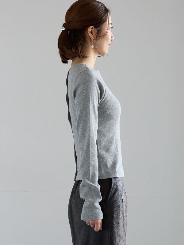 healthknit カーディガン（オフホワイト/グレー/ブルー/トップス