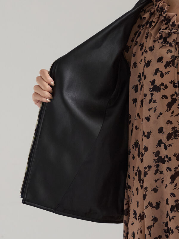 レザーダブルライダースジャケット（ブラック/アウター