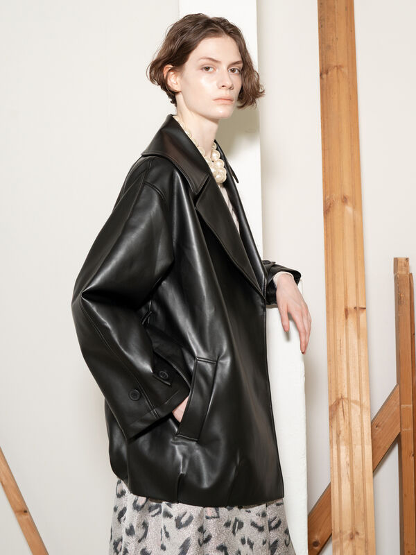 セール】 レザーショートトレンチコート《2025Autumn catalog vol.2