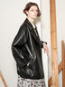 レザーショートトレンチコート《2025Autumn catalog vol.2 item》(ブラック)|Te chichi(テチチ)通販