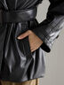 レザーショートトレンチコート《2025Autumn catalog vol.2 item》(ブラック)|Te chichi(テチチ)通販