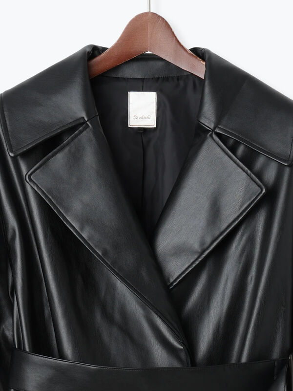 セール】 レザーショートトレンチコート《2025Autumn catalog vol.2