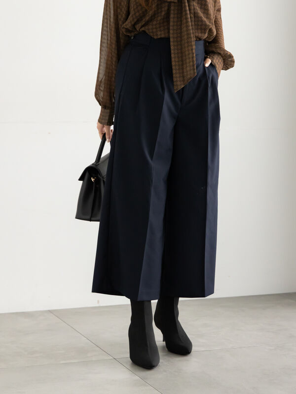 ボトムスパターン Shoowtime パンツ Flower pattern 2 tuck wide pants / フラワー