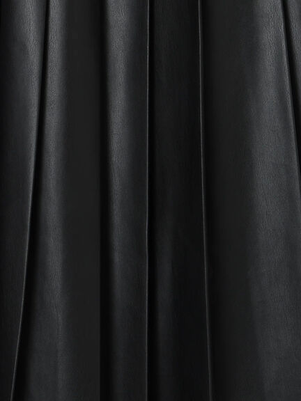 レザータックプリーツスカート（ブラック/ブラウン）｜Te chichi（テチチ）通販