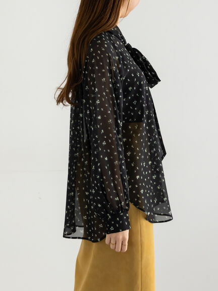 パターンアソートシフォンボウタイブラウス《2025Autumn catalog vol.2 item》（チャコールグレー/ブラック/ボルドー/ブラウン）｜Te chichi（テチチ）通販