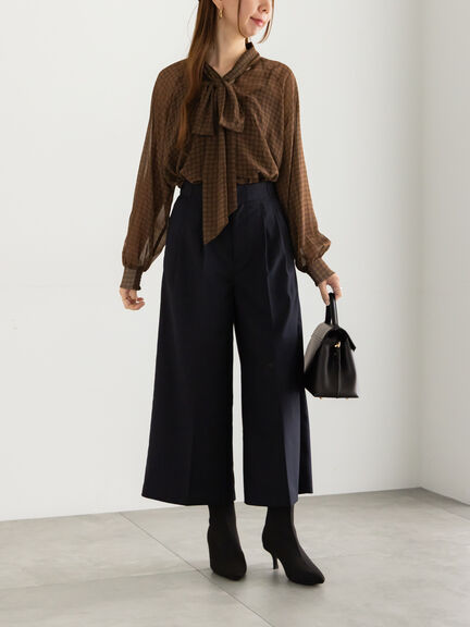 パターンアソートシフォンボウタイブラウス《2025Autumn catalog vol.2 item》（チャコールグレー/ブラック/ボルドー/ブラウン）｜Te chichi（テチチ）通販