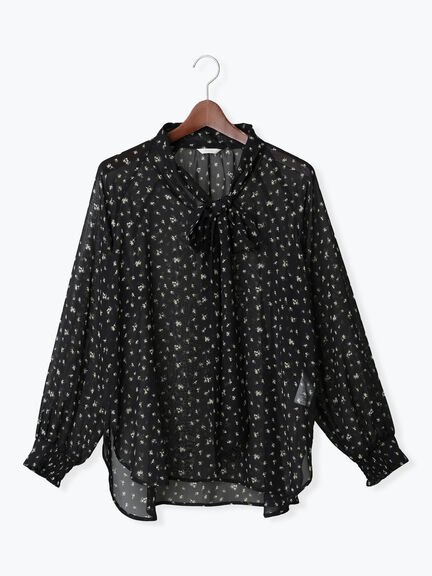 パターンアソートシフォンボウタイブラウス《2025Autumn catalog vol.2 item》（チャコールグレー/ブラック/ボルドー/ブラウン）｜Te chichi（テチチ）通販