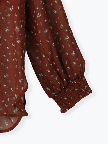 パターンアソートシフォンボウタイブラウス《2025Autumn catalog vol.2 item》（チャコールグレー/ブラック/ボルドー/ブラウン）｜Te chichi（テチチ）通販