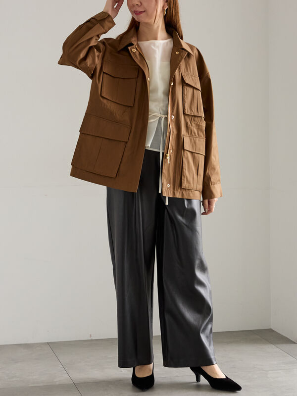 セール】 ナローリボンシアーペプラムブラウス《2025Autumn catalog