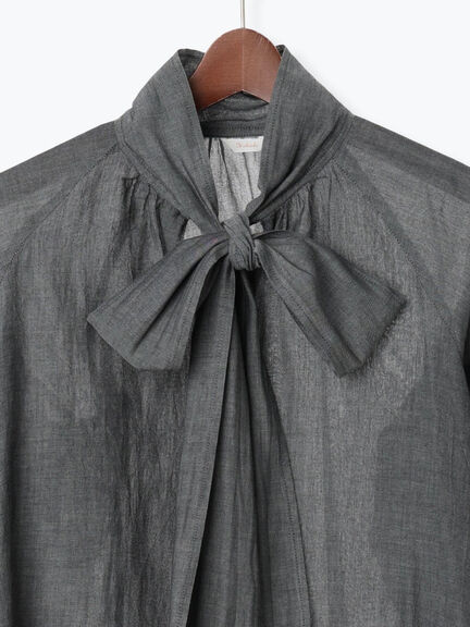 シアーデニムボウタイブラウス（ブラック/ブルー）｜Te chichi（テチチ）通販