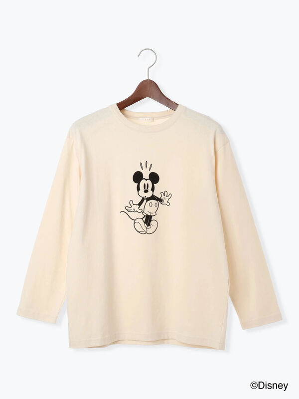 セール】 【Disney】ミッキー/フロッキープリントロンT