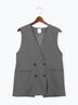 ノーカラーダブルブレストジレ(グレー/ブラウン)|Te chichi(テチチ)通販