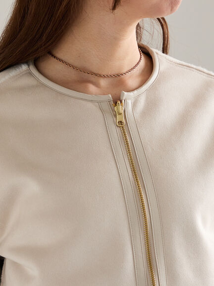 リバーシブルファームートンブルゾン（ベージュ/モカ）｜Te chichi（テチチ）通販