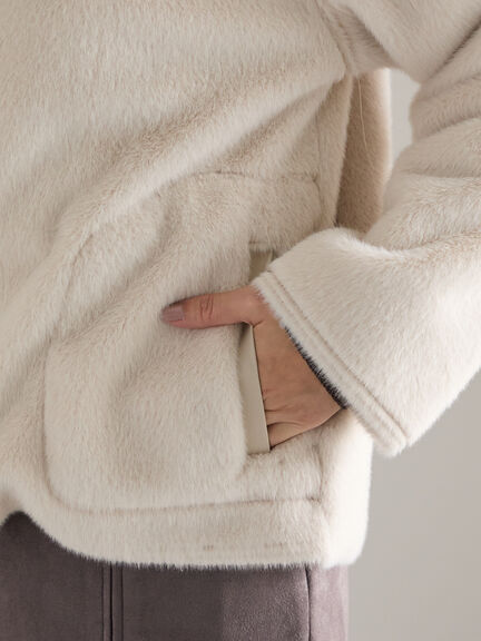 リバーシブルファームートンブルゾン（ベージュ/モカ）｜Te chichi（テチチ）通販