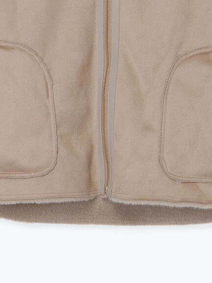 リバーシブルファームートンブルゾン（ベージュ/モカ）｜Te chichi（テチチ）通販