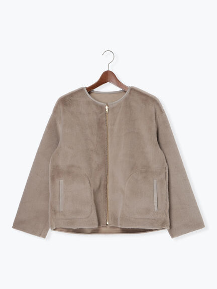 リバーシブルファームートンブルゾン（ベージュ/モカ）｜Te chichi（テチチ）通販