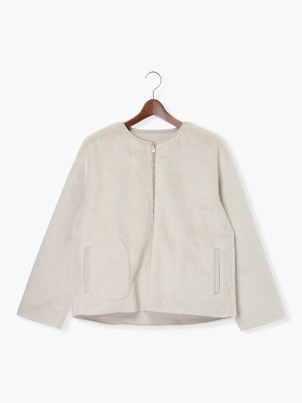 リバーシブルファームートンブルゾン（ベージュ/モカ）｜Te chichi（テチチ）通販