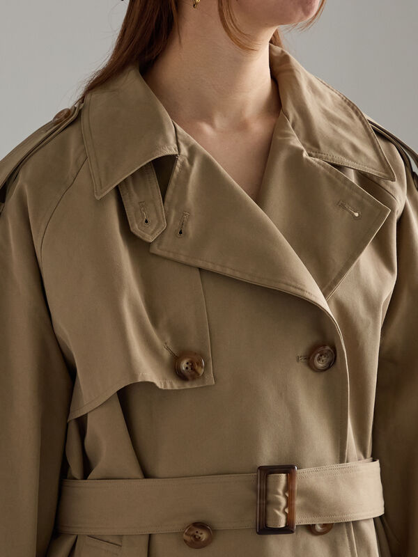 ベージュ オーバーサイズ トレンチコート オーバーサイズ トレンチコート