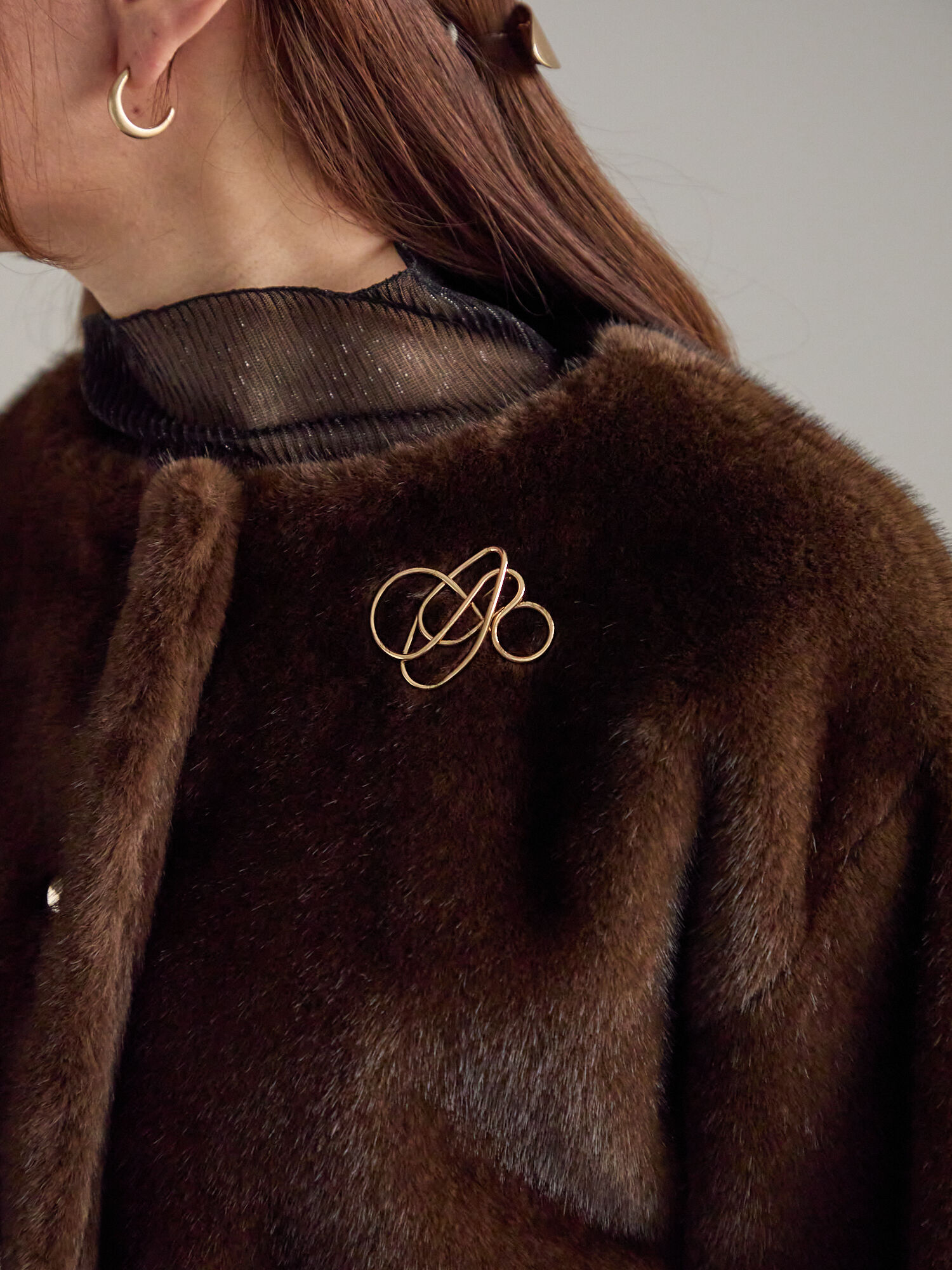 ランダムラインブローチ（シルバー/ゴールド/アクセサリー/その他