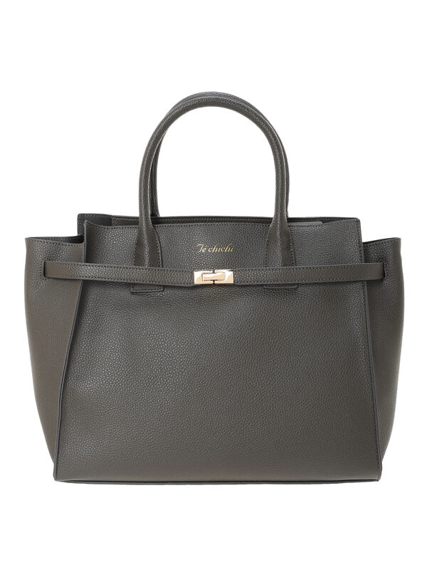 ポイントベルトハンドBAG（グレー/キャメル/バッグ/バッグ・ポーチ