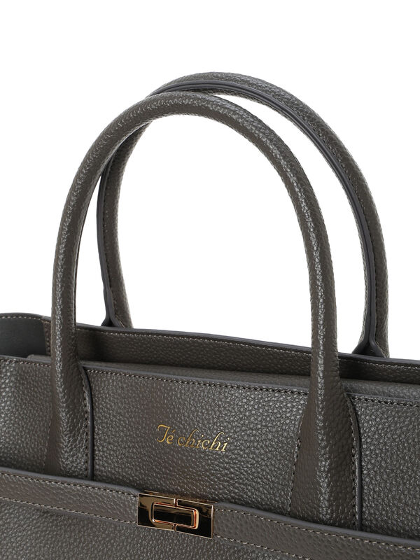 ポイントベルトハンドBAG（グレー/キャメル/バッグ/バッグ・ポーチ